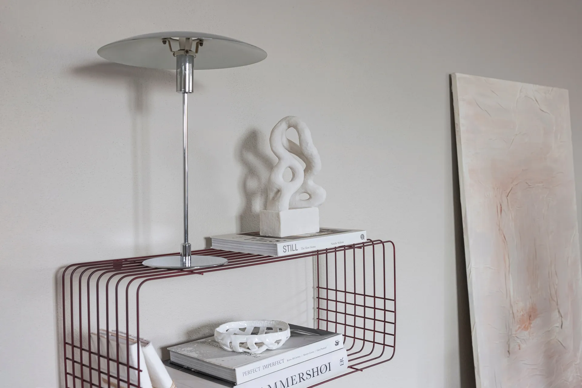 Wire hylde, Wine, 31x70x26 cm Mette Ditmer