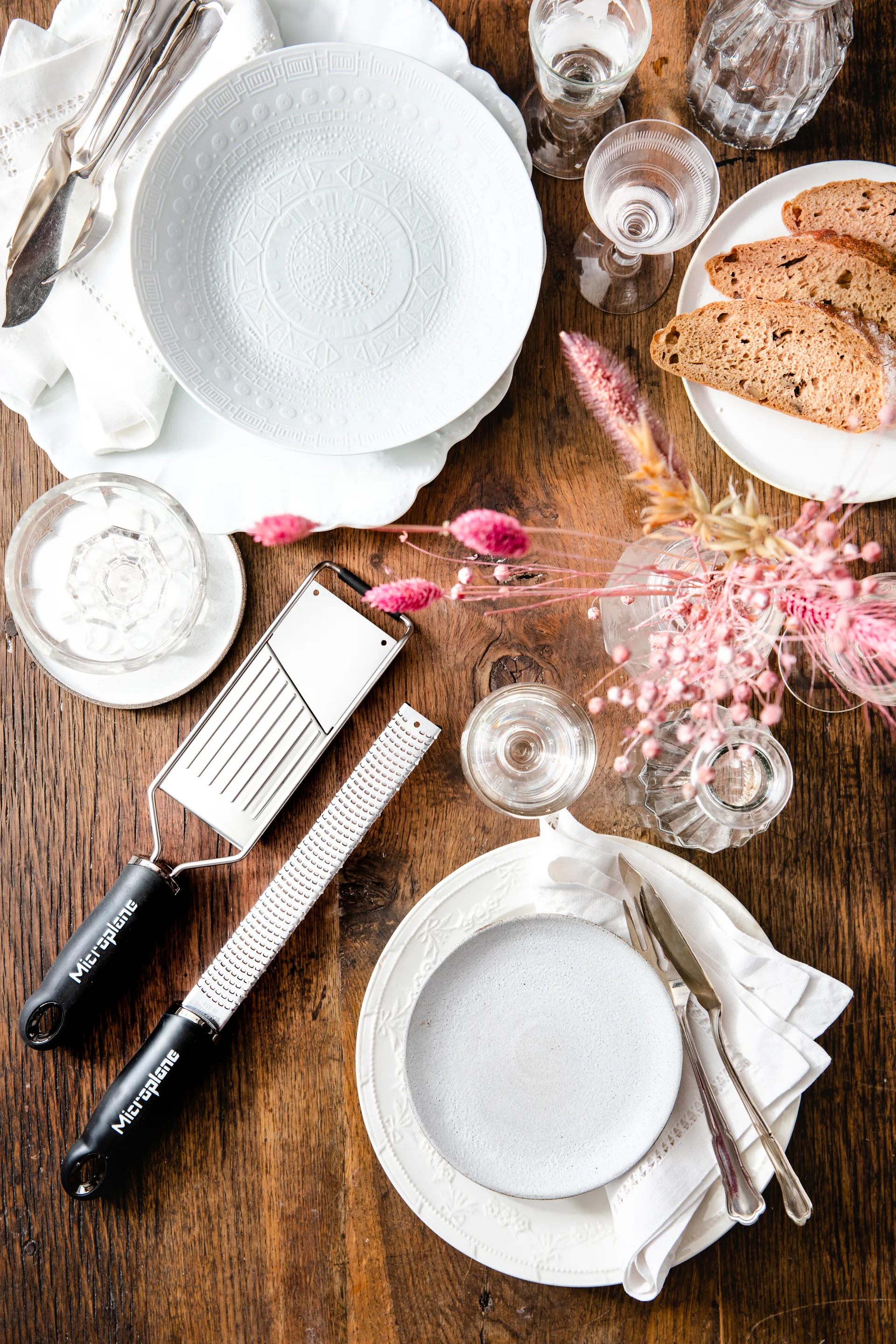 Gourmet rivjernsæt med beskyttelseshandske 3 dele, Stainless Steel Microplane