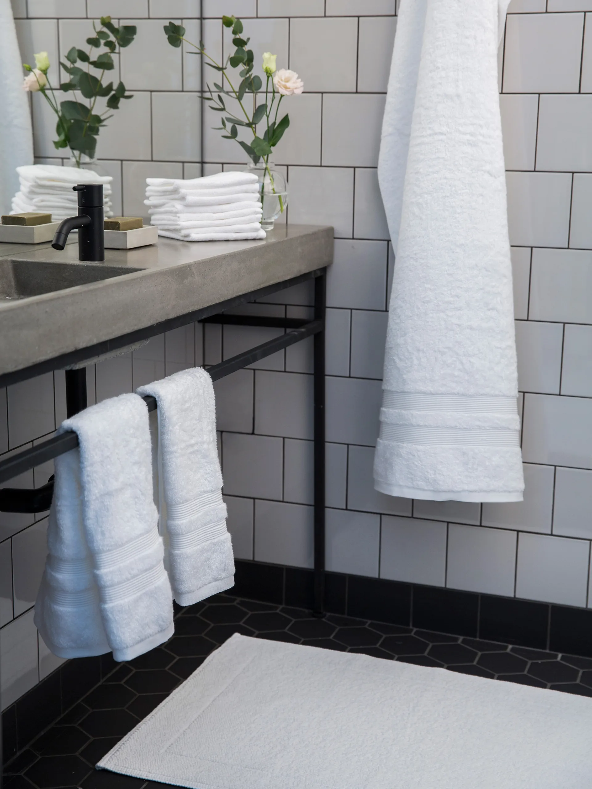 Fontana håndklæde EKO, Hvid, 70x140 cm Mille Notti