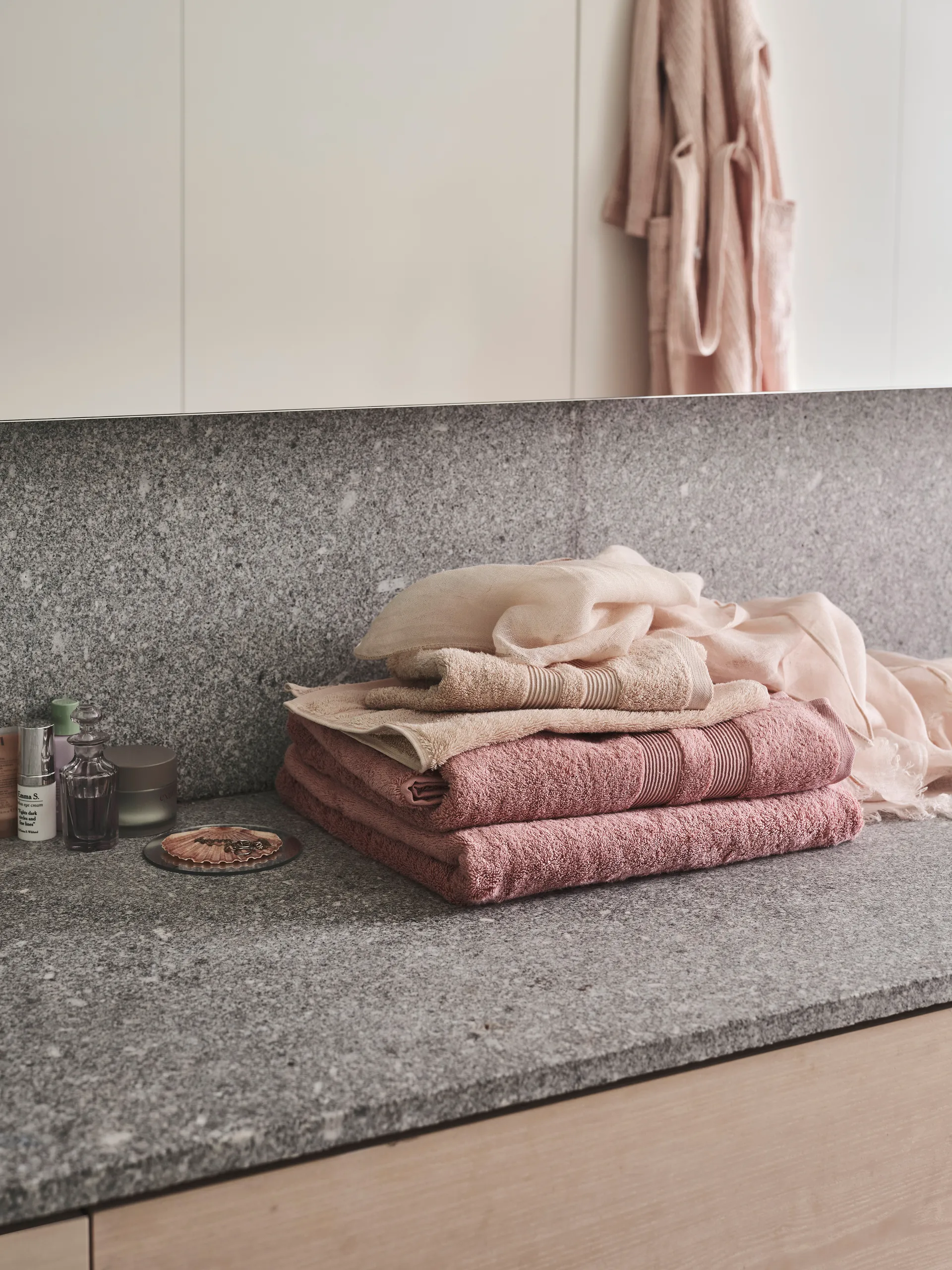 Fontana håndklæde EKO, LyserØd, 30x50 cm Mille Notti