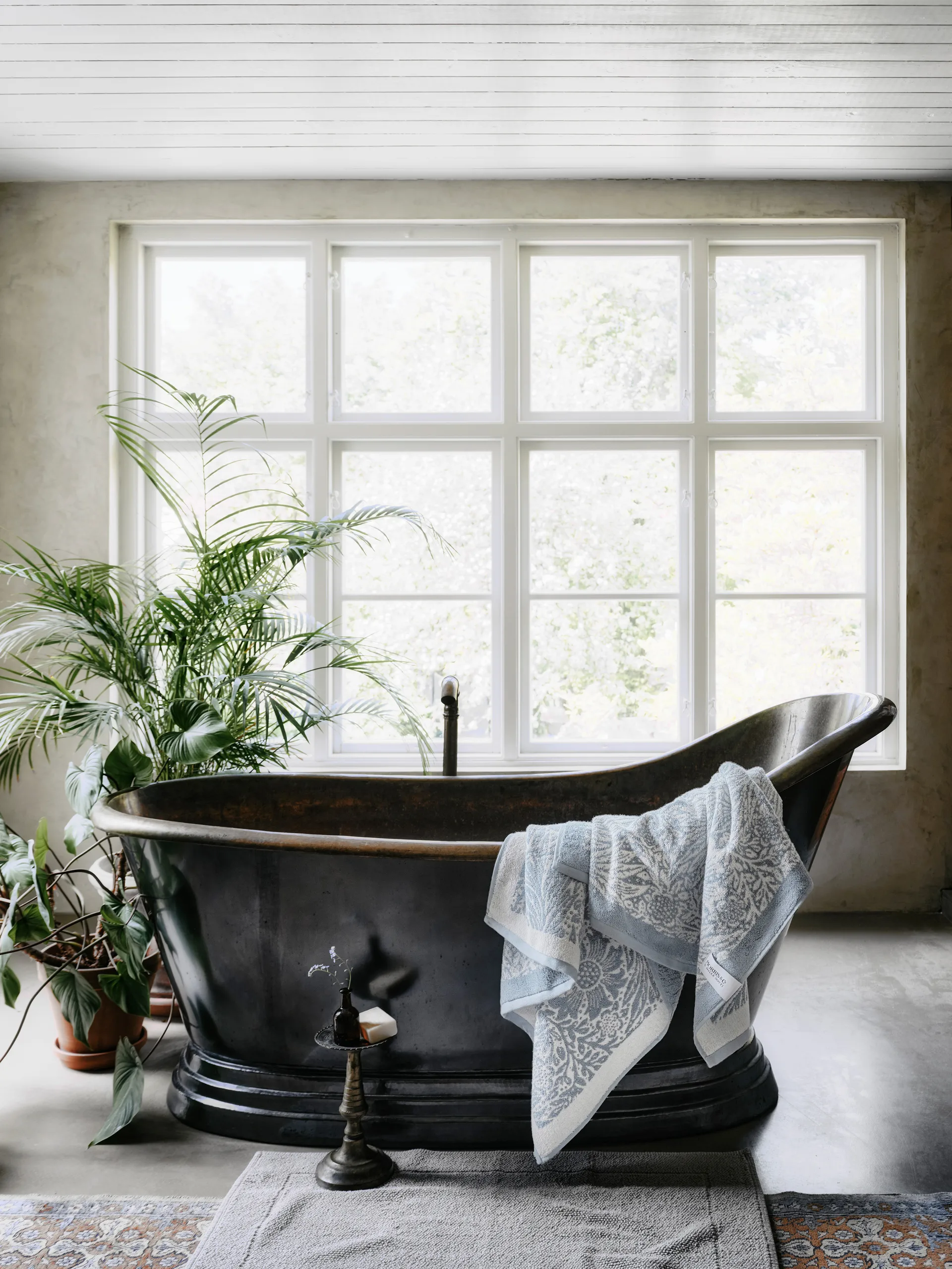 Morris & Co. Marigold Håndklæde ØKO, Blå, 86x150 cm Mille Notti