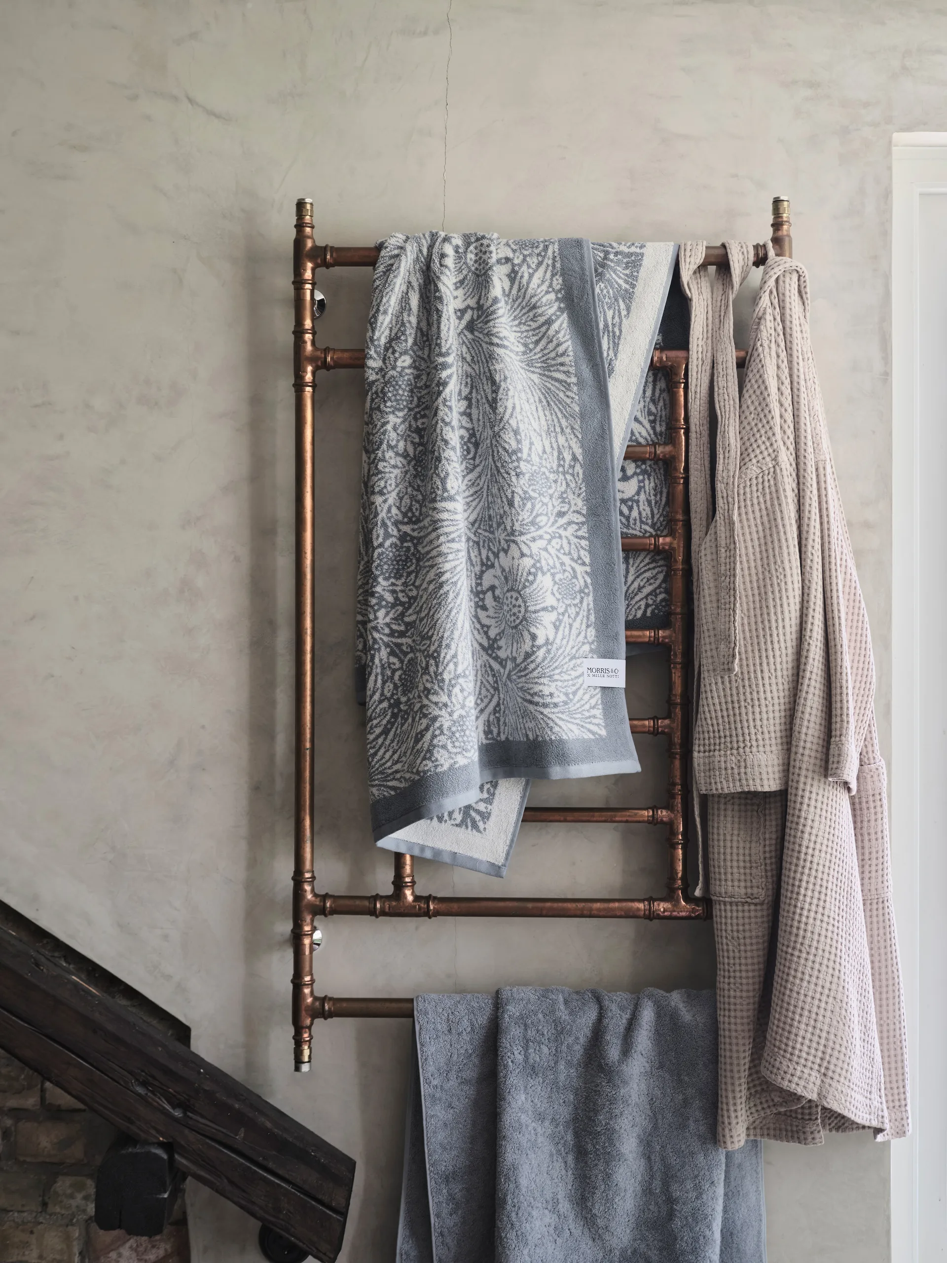 Morris & Co. Marigold Håndklæde ØKO, Blå, 86x150 cm Mille Notti