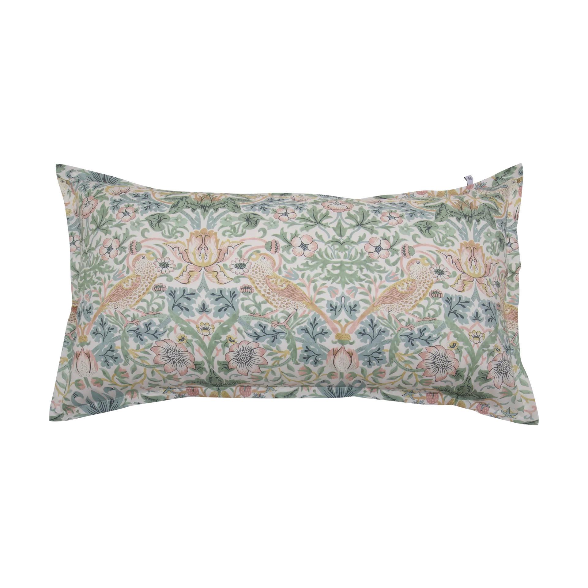 Morris & Co. Strawberry Thief Pudebetræk, Grøn, 50x90 cm Mille Notti