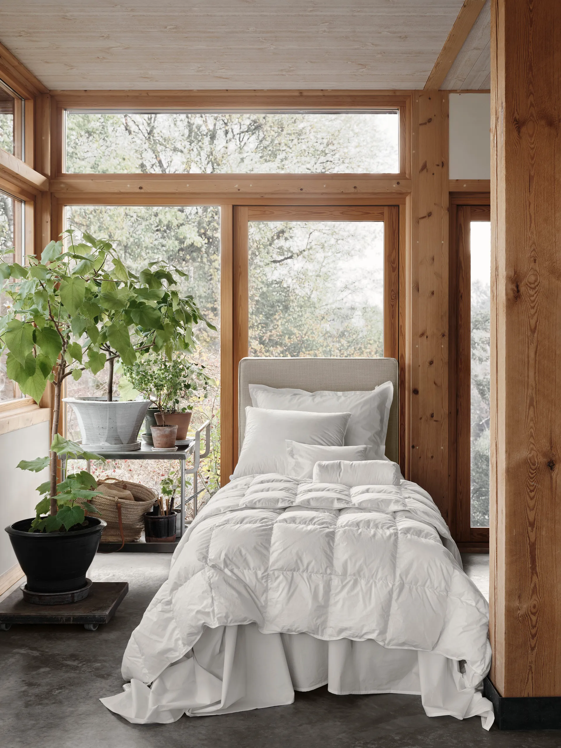 Nature dundyne, Hvid, 150x210 cm, Kold Mille Notti