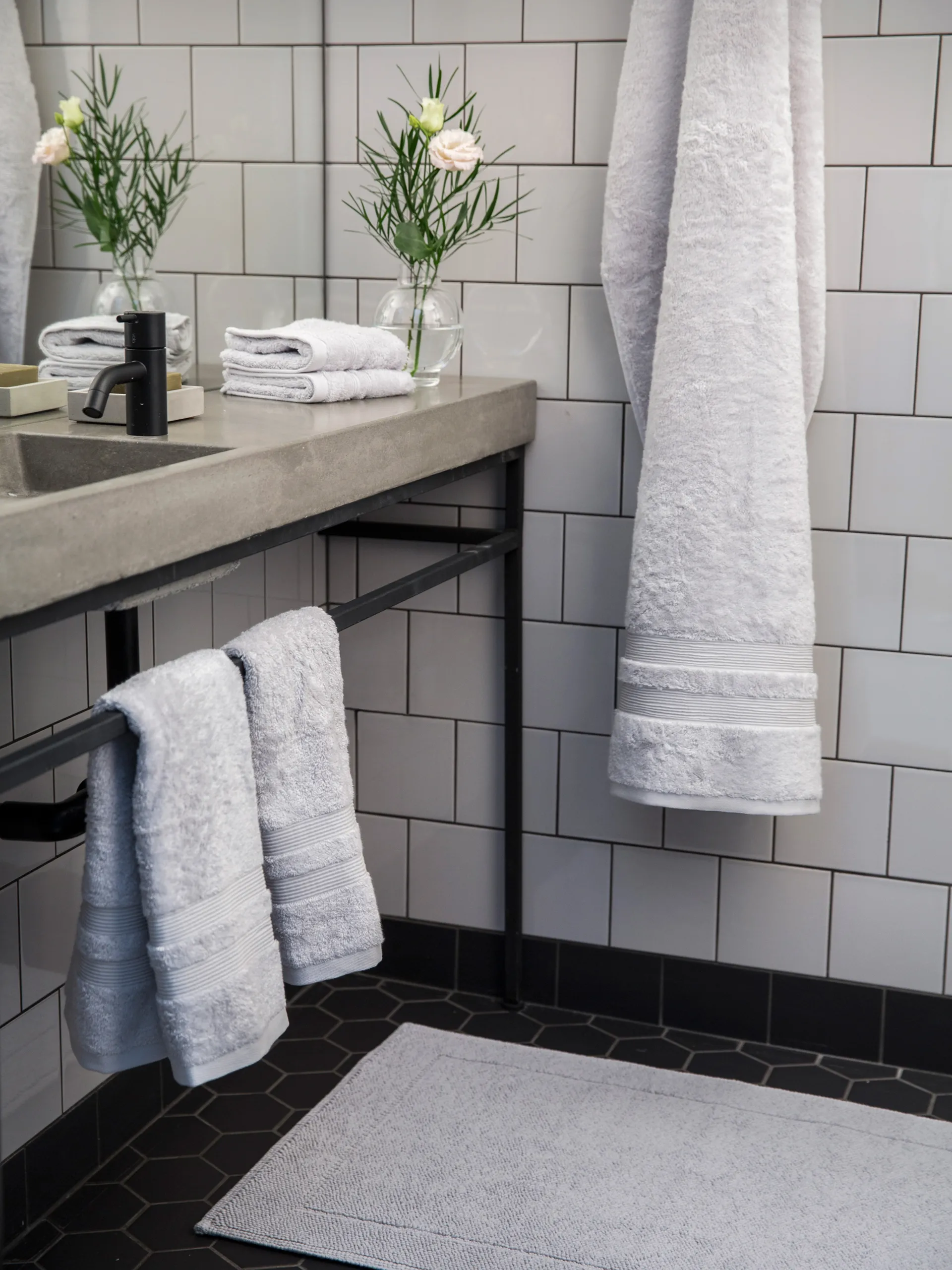 Portofino bademåtte, Lysegrå, 60x90 cm Mille Notti