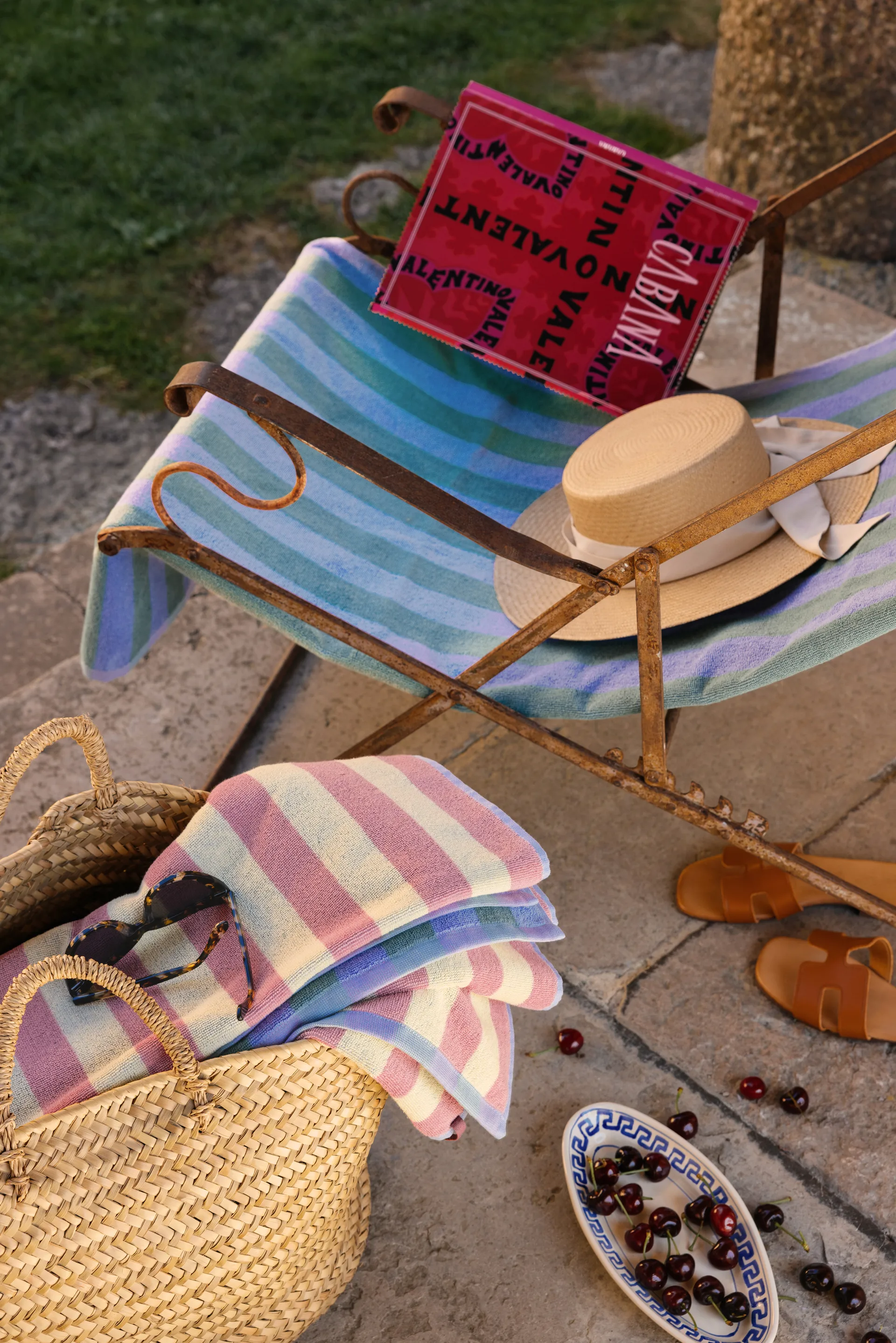 Positano badehåndklæde 100x180 cm, Lyseblå Mille Notti