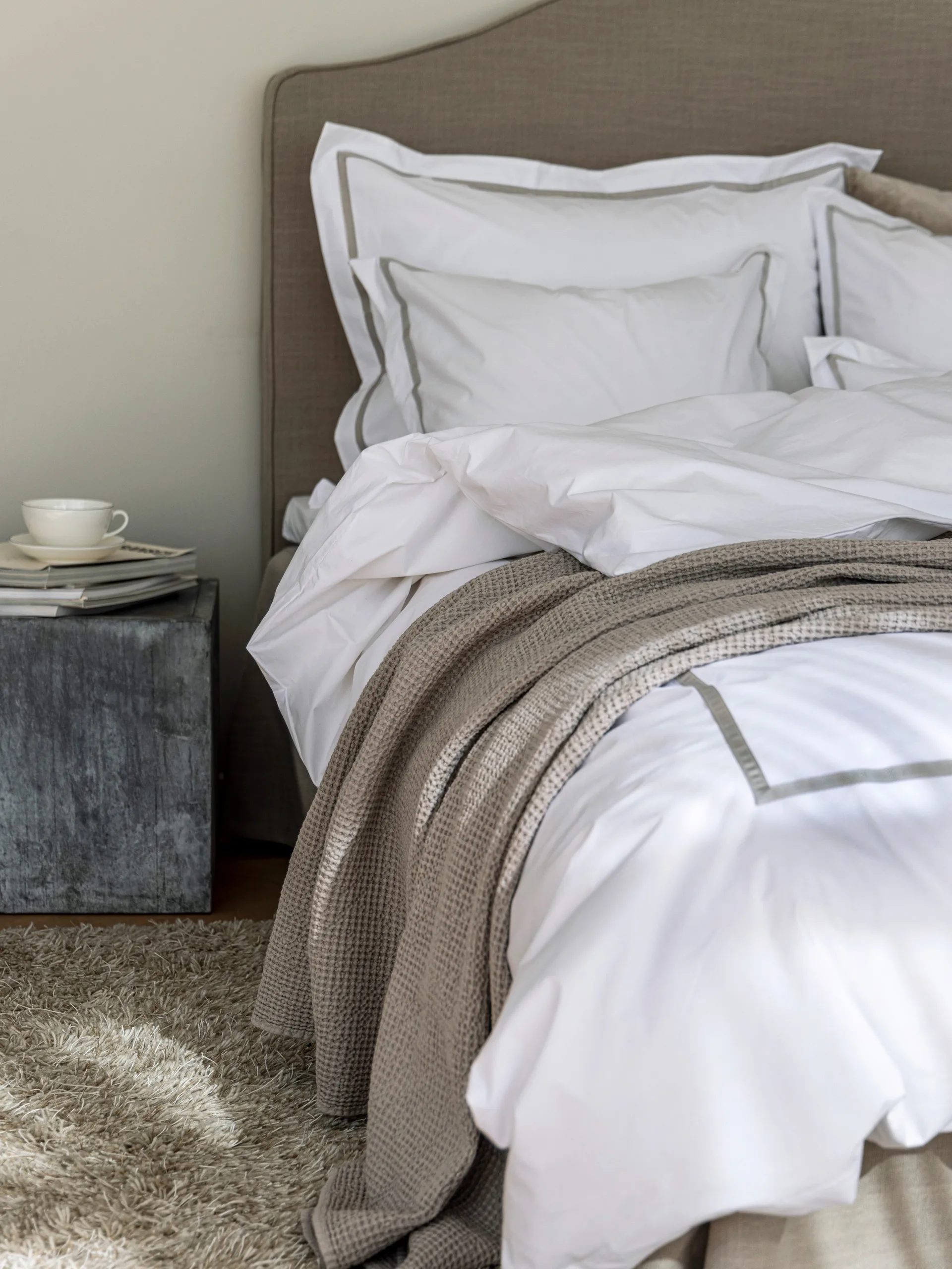 Riposo sengetæppe, Stone, 260x260 cm Mille Notti