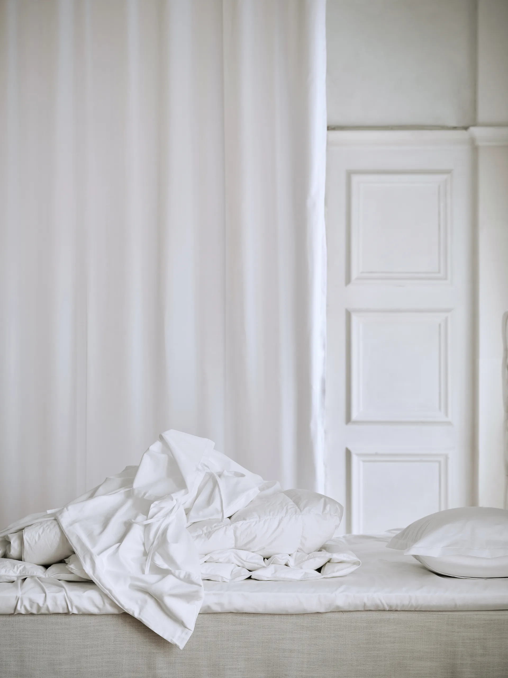 Satina dynebetræk EKO, Hvid, 200x220 cm Mille Notti