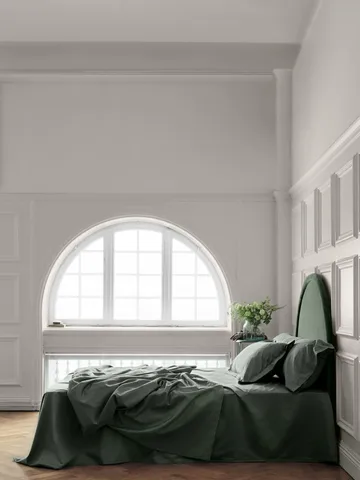 Satina plain pudebetræk - Grøn, 50x90 cm - Mille Notti