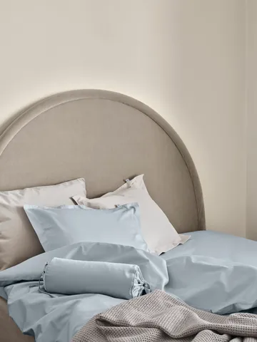 Satina plain pudebetræk - Lyseblå, 50x60 cm - Mille Notti