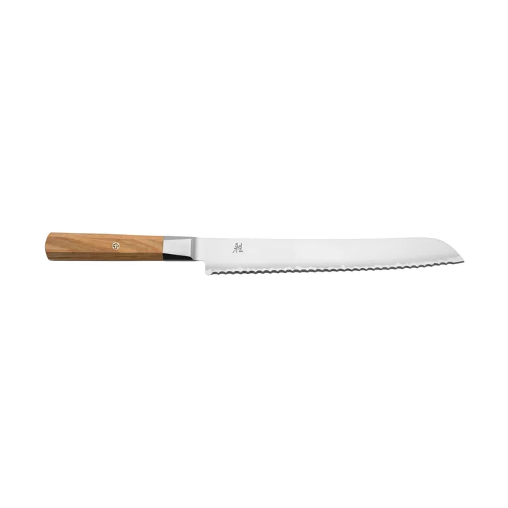 Koya 4000FC brødkniv 23 cm - Damaskus-brunt pakkatræ - Miyabi