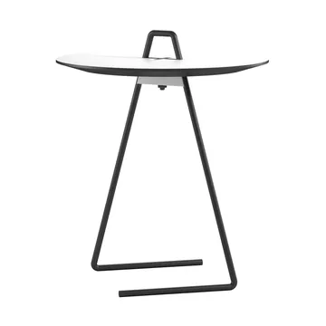 Bærbart sidebord Ø45 cm - Black/White - MOEBE