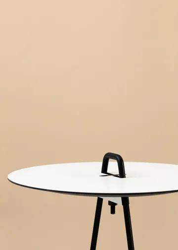 Bærbart sidebord Ø45 cm - Black/White - MOEBE