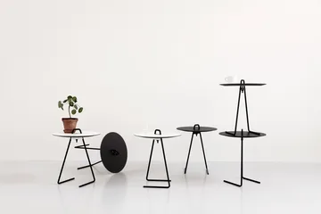 Bærbart sidebord Ø45 cm - Black/White - MOEBE