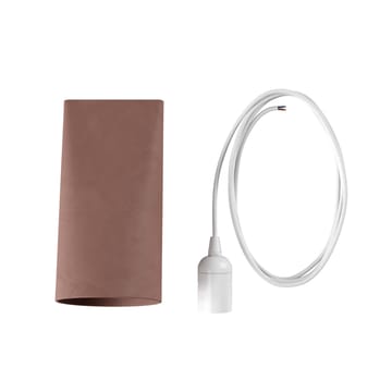 Loftslampe keramik 11,2x22 cm - Terra Cotta/Wood - MOEBE