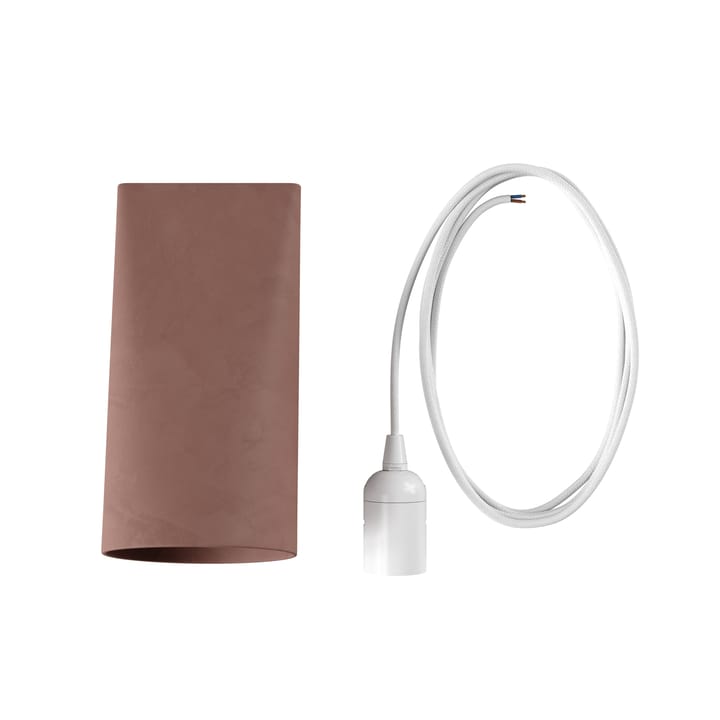 Loftslampe keramik 11,2x22 cm, Terra Cotta/Wood MOEBE