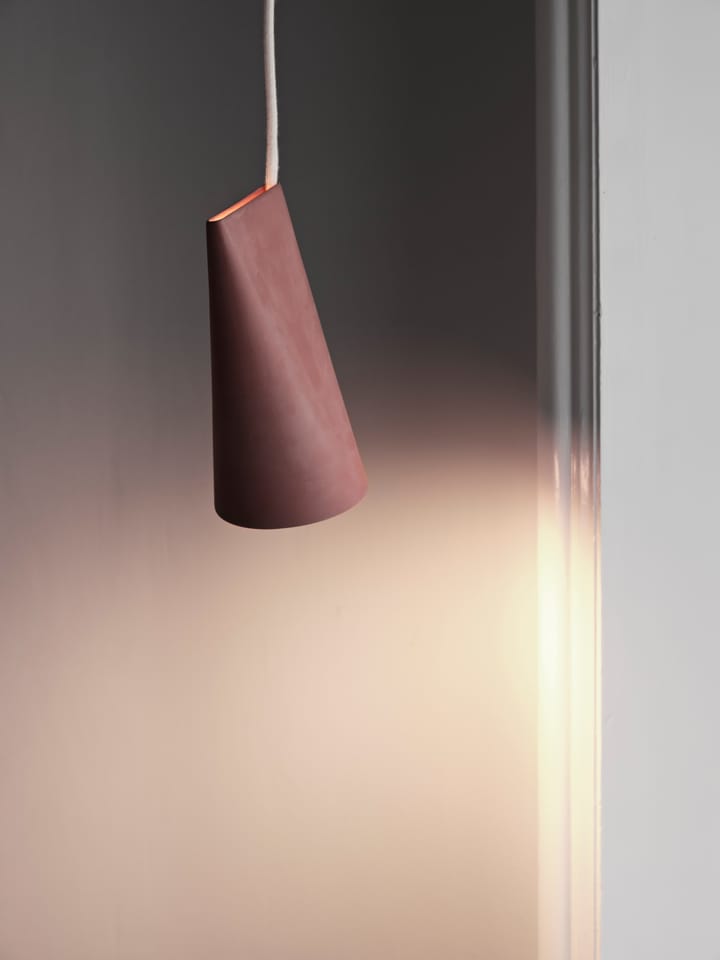 Loftslampe keramik 11,2x22 cm, Terra Cotta/Wood MOEBE