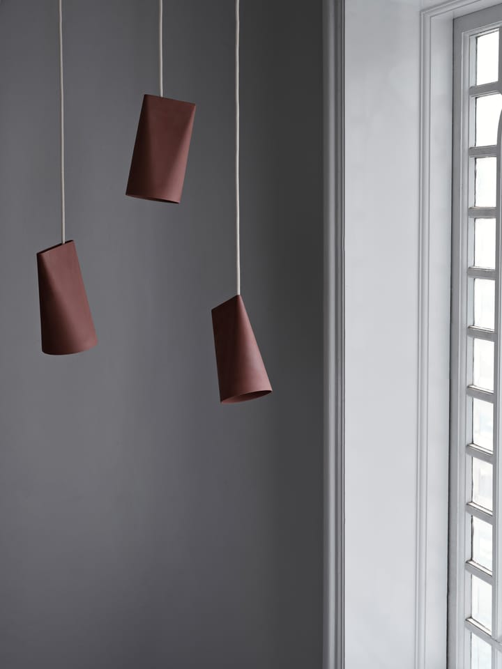 Loftslampe keramik 11,2x22 cm, Terra Cotta/Wood MOEBE