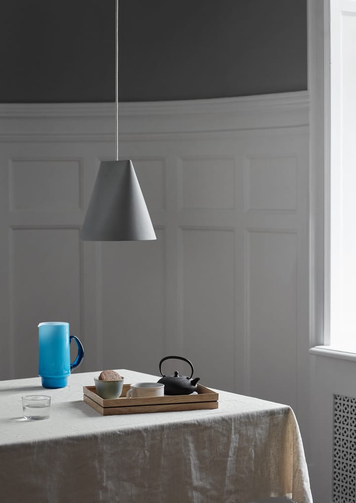 Loftslampe keramik 23x23,5 cm, Light Grey MOEBE