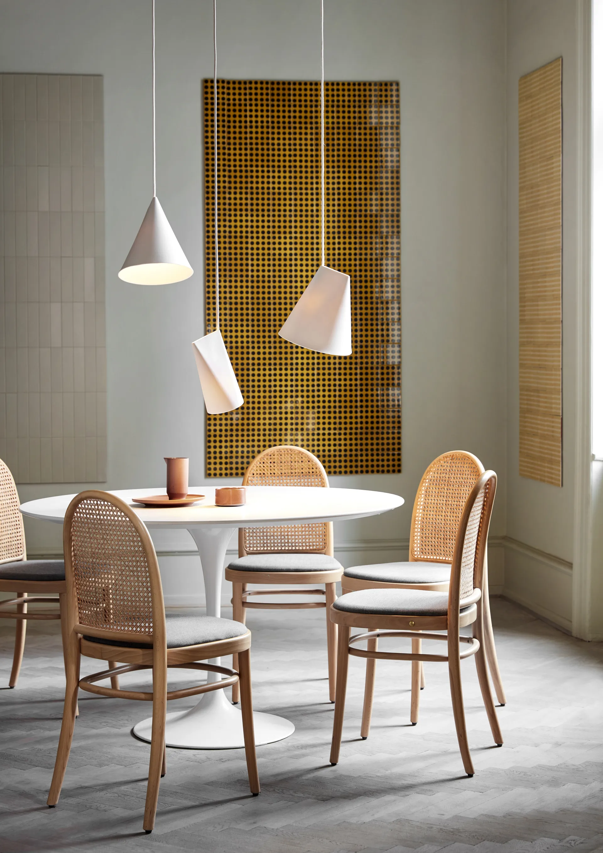 Loftslampe keramik 23x23,5 cm, White MOEBE