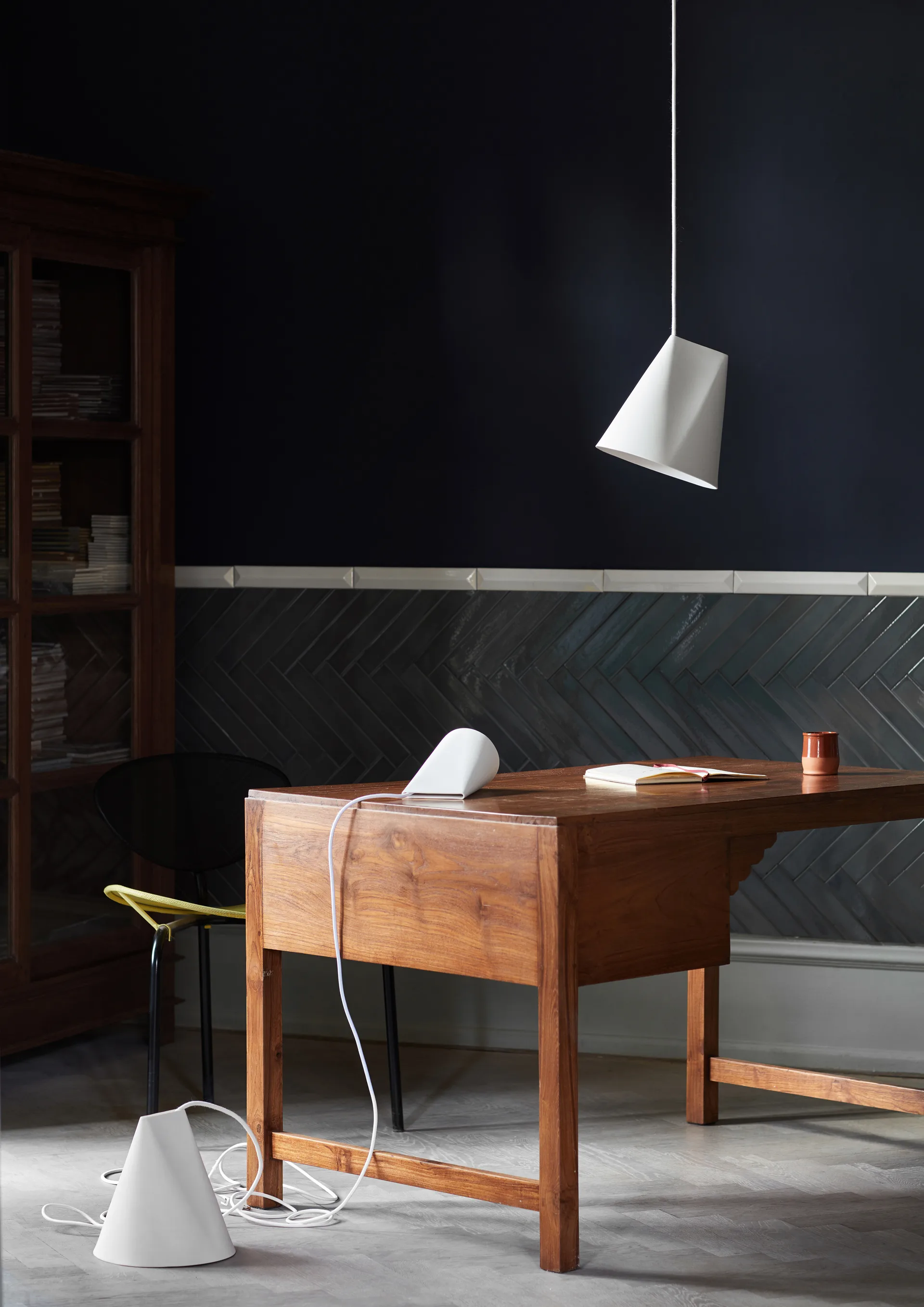 Loftslampe keramik 23x23,5 cm, White MOEBE