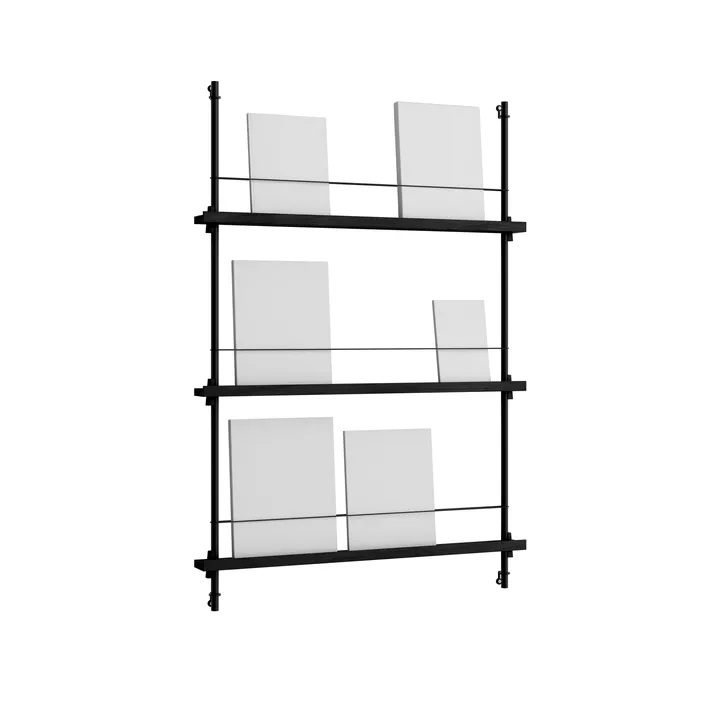 Magazine Shelving avisholder - Black, 85x115x7 cm, MS.115.1 - MOEBE