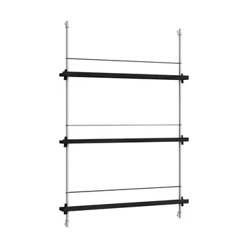 Magazine Shelving avisholder - Black-rustfrit stål, 85x115x7 cm, MS.115.1 - MOEBE