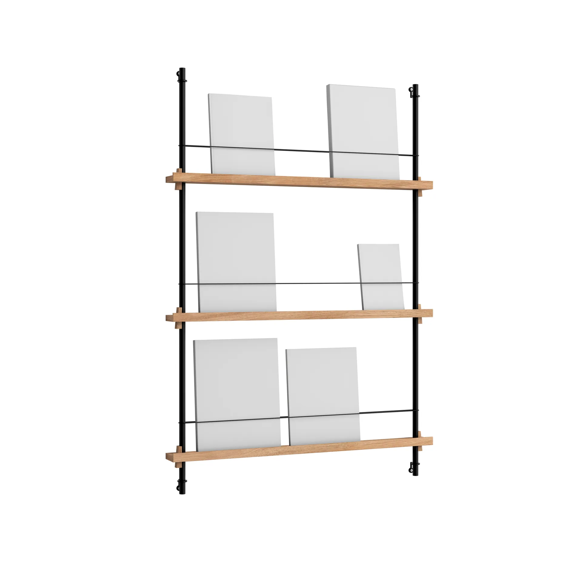 Magazine Shelving avisholder, Eg-black, 85x115x7 cm, MS.115.1 MOEBE