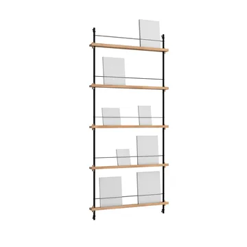 Magazine Shelving avisholder - Eg-black, 85x180x7 cm, MS.180.1 - MOEBE