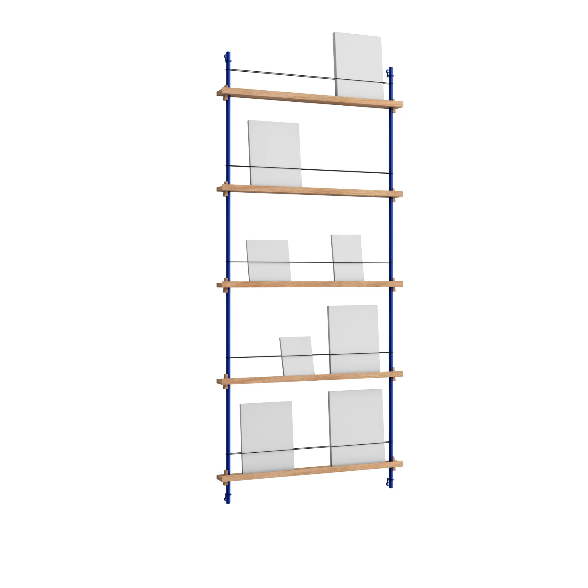 Magazine Shelving avisholder, Eg-deep blue, 85x180x7 cm, MS.180.1 MOEBE