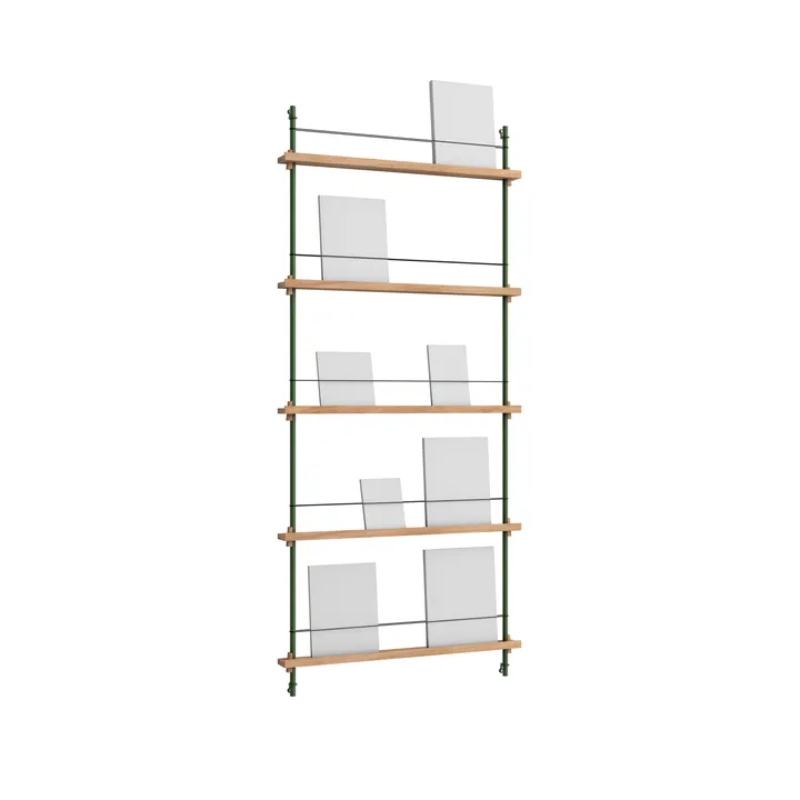 Magazine Shelving avisholder - Eg-pine green, 85x180x7 cm, MS.180.1 - MOEBE