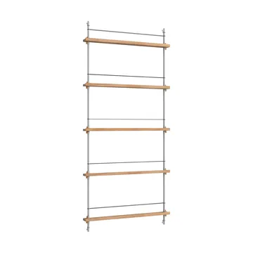Magazine Shelving avisholder - Eg-rustfrit stål, 85x180x7 cm, MS.180.1 - MOEBE