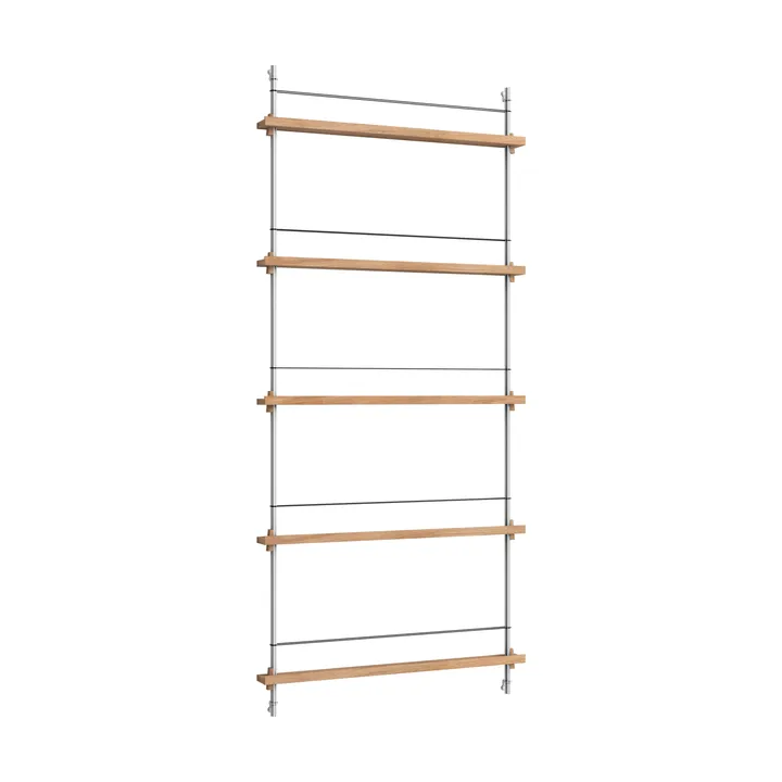 Magazine Shelving avisholder - Eg-rustfrit stål, 85x180x7 cm, MS.180.1 - MOEBE