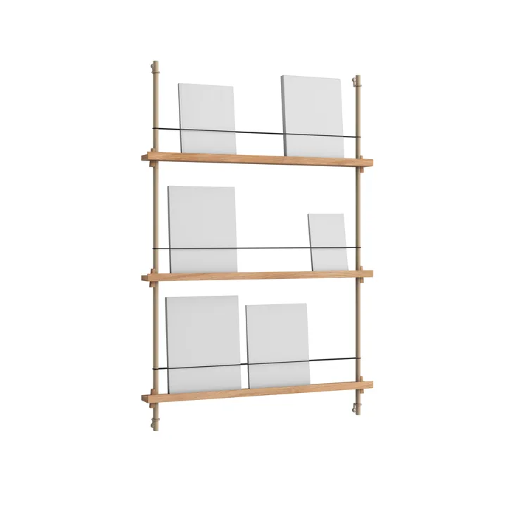 Magazine Shelving avisholder - Eg- warm grey, 85x115x7 cm, MS.115.1 - MOEBE