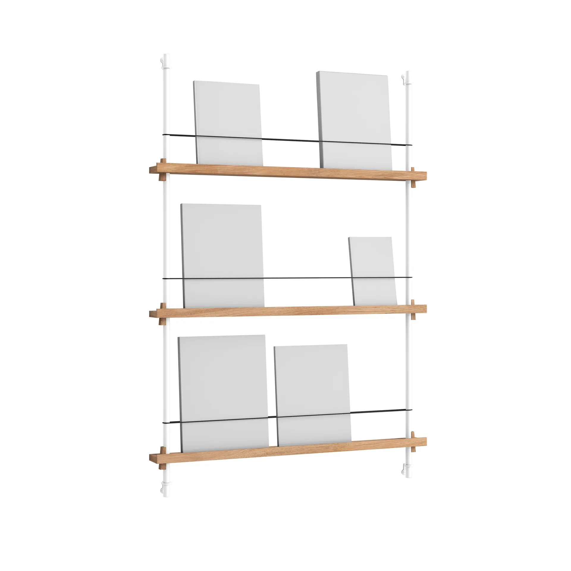 Magazine Shelving avisholder, Eg-white, 85x115x7 cm, MS.115.1 MOEBE