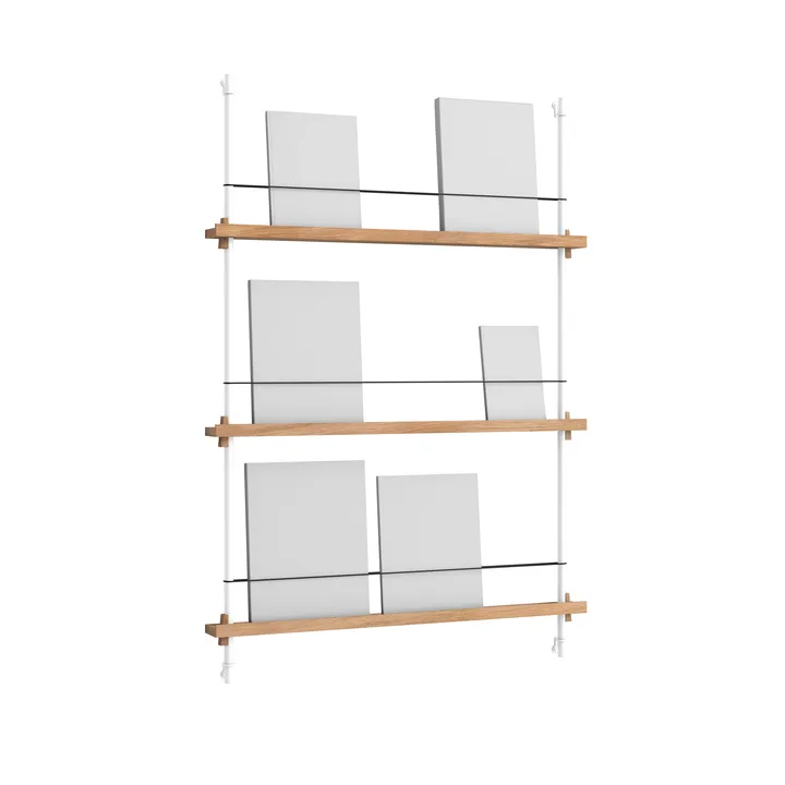 Magazine Shelving avisholder - Eg-white, 85x115x7 cm, MS.115.1 - MOEBE