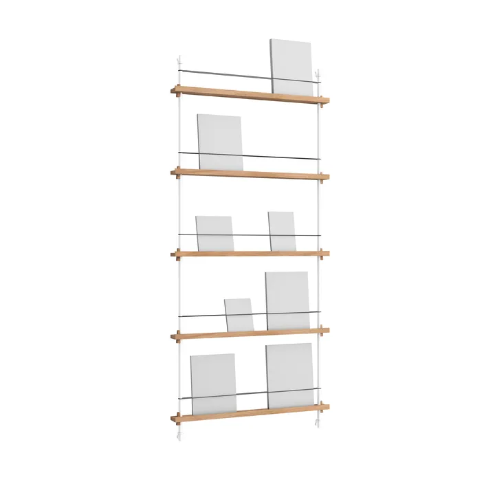 Magazine Shelving avisholder - Eg-white, 85x180x7 cm, MS.180.1 - MOEBE