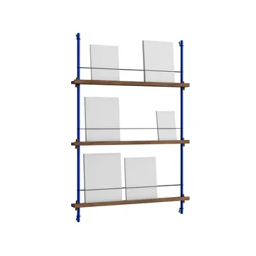 Magazine Shelving avisholder - Røget eg-deep blue, 85x115x7 cm, MS.115.1 - MOEBE