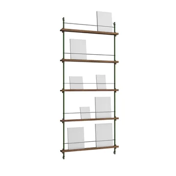 Magazine Shelving avisholder - Røget eg-pine green, 85x180x7 cm, MS.180.1 - MOEBE