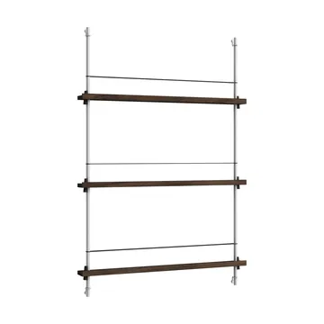 Magazine Shelving avisholder - Røget eg-rustfrit stål, 85x115x7 cm, MS.115.1 - MOEBE