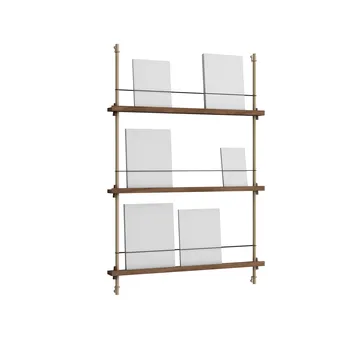 Magazine Shelving avisholder - Røget eg-warm grey, 85x115x7 cm, MS.115.1 - MOEBE