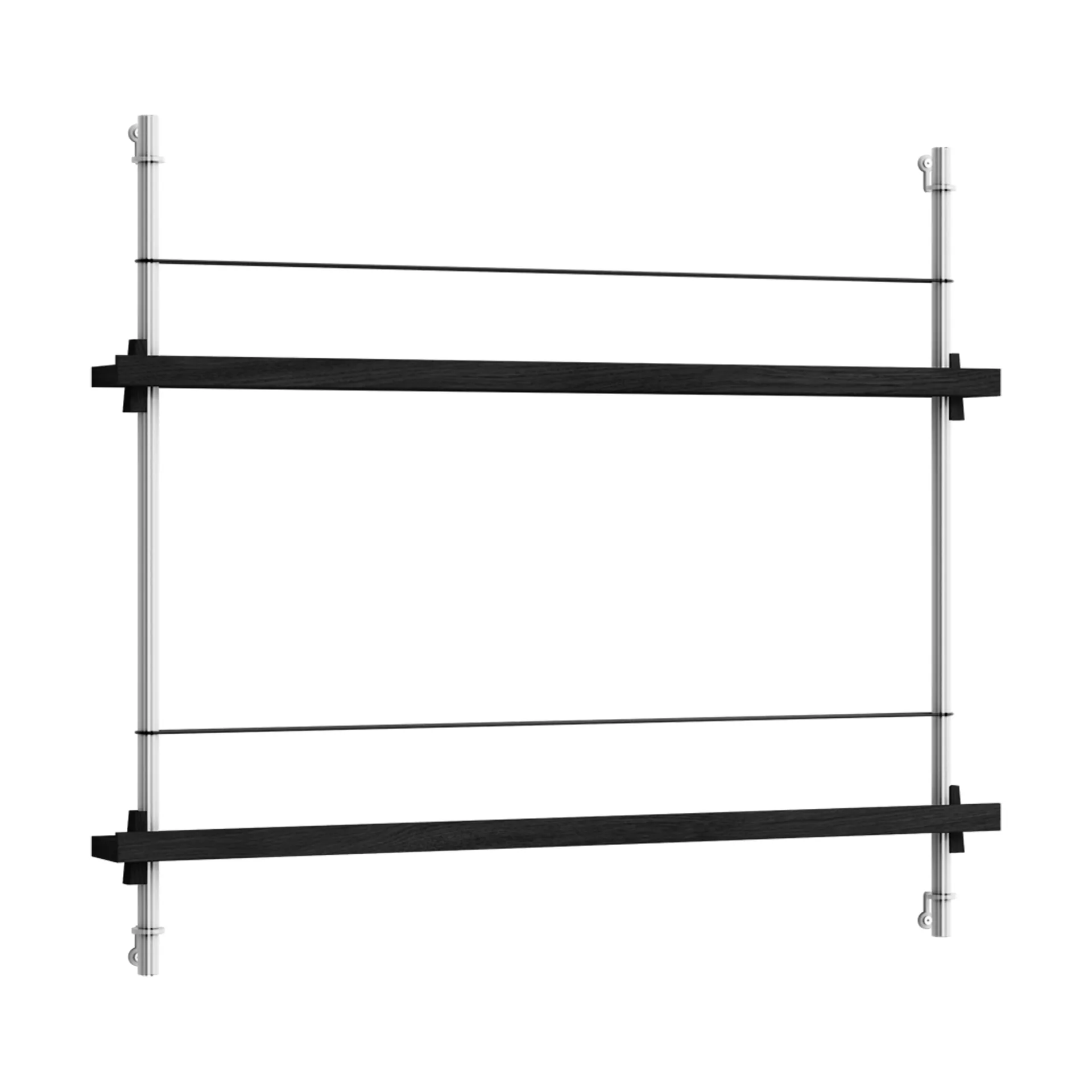 Magazine Shelving avisholder, Sort-rustfrit stål, 85x65x7 cm, MS.65.1 MOEBE