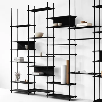 Moebe hyldeben 115 cm 2-pakke - Sort - MOEBE