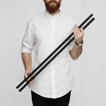 Moebe hyldeben 85 cm 2-pakke - Sort - MOEBE