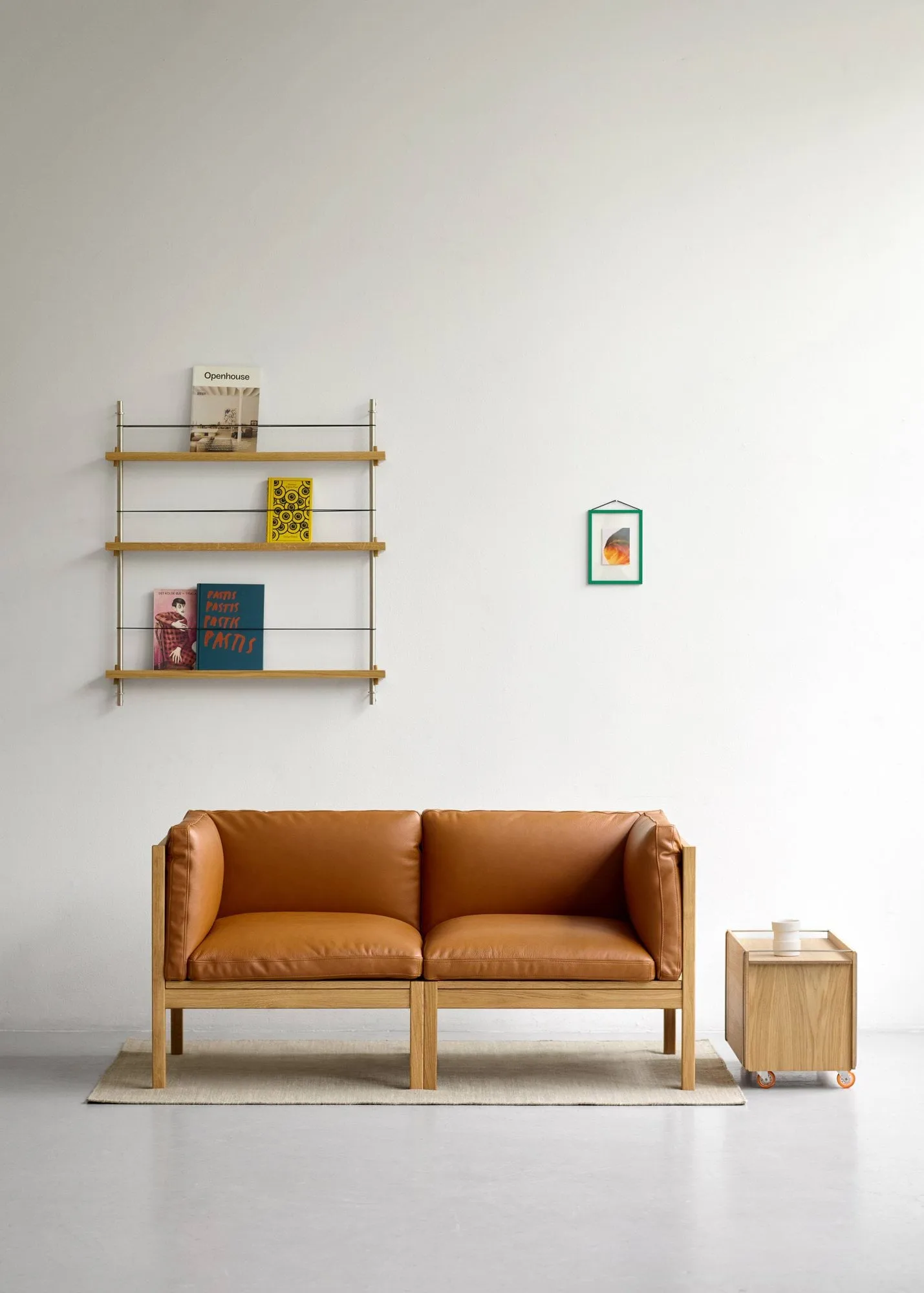 Moebe opbevaringsboks, Olieret eg-rustfrit stål, med hjul, 33x60x31 cm MOEBE