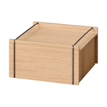 Moebe opbevaringsboks - Olieret eg-rustfrit stål, small, 16,5x30x31 cm - MOEBE