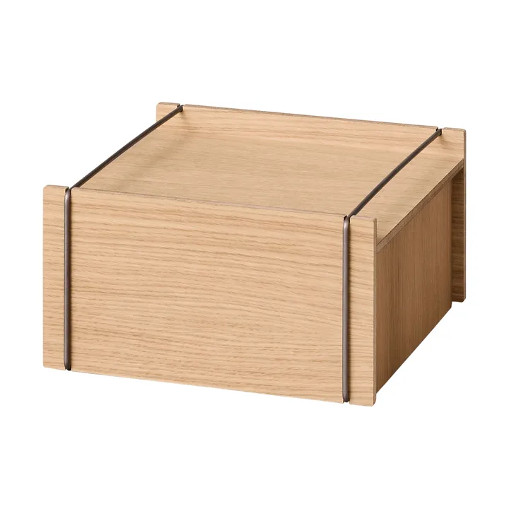 Moebe opbevaringsboks - Olieret eg-rustfrit stål, small, 16,5x30x31 cm - MOEBE