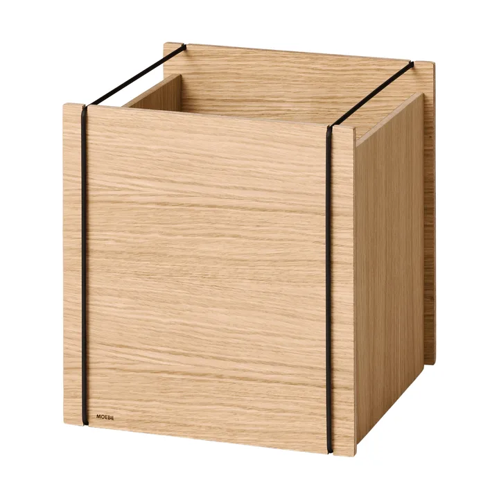 Moebe opbevaringsboks - Olieret eg-sort, square, 33x30x31 cm - MOEBE