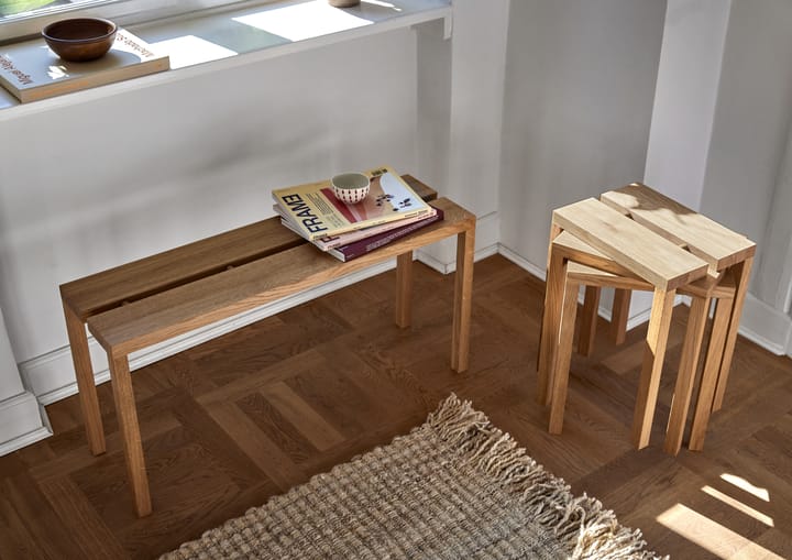 Moebe Peg bænk 90x27,5x44 cm, Eg MOEBE