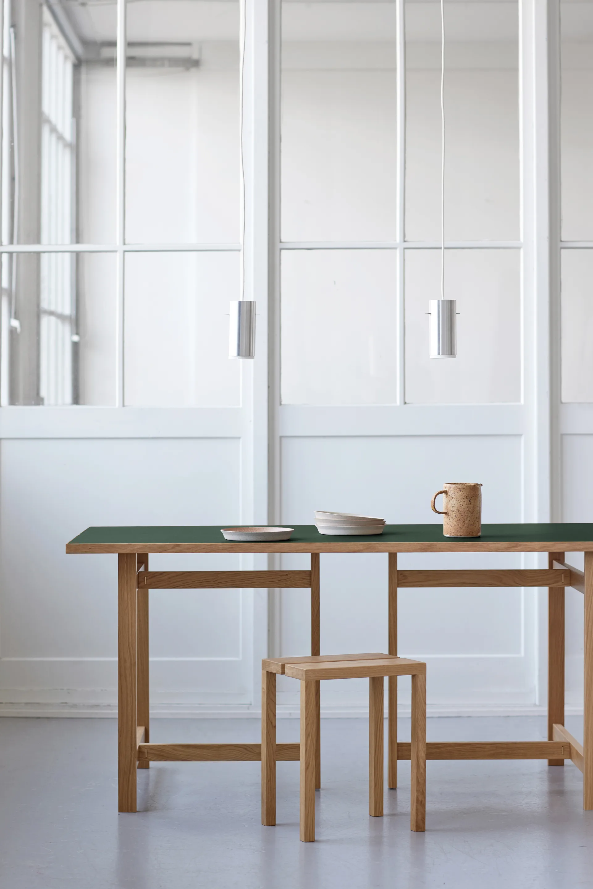 Moebe Rectangular spisebord, Green, 220x90 cm MOEBE